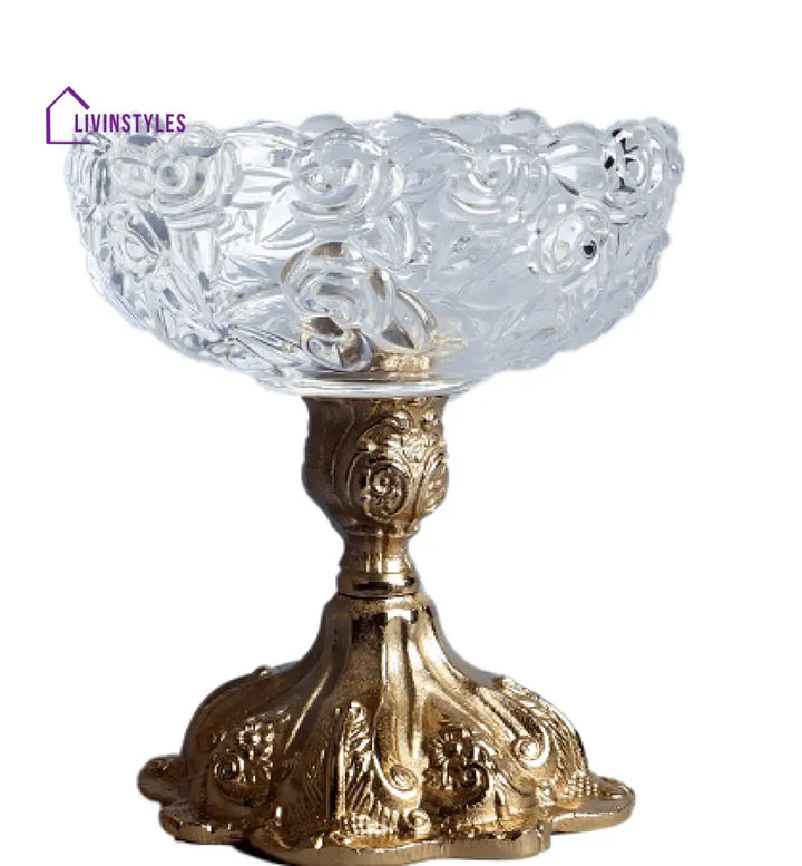 Flower Aristrocrat’s Glass Bowl (Gold)