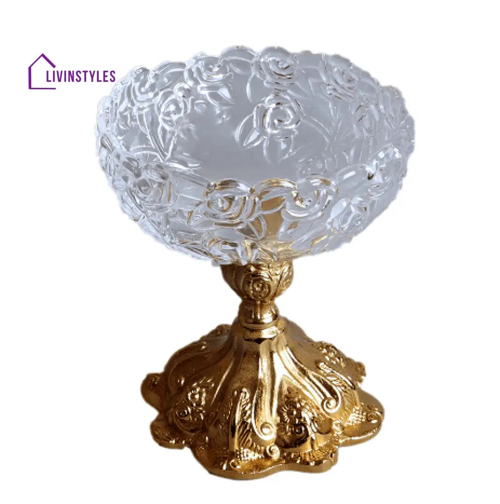 Flower Aristrocrat’s Glass Bowl (Gold)