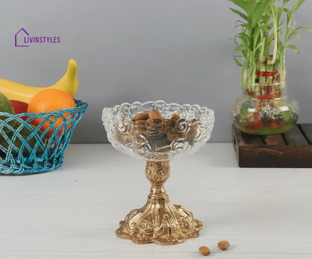 Flower Aristrocrat’s Glass Bowl (Gold)