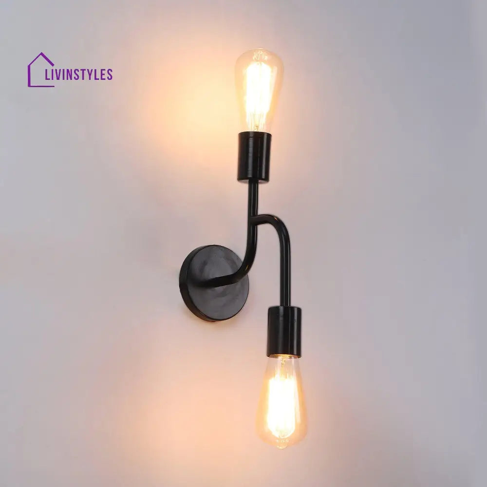 Flute Black Metal Wall Light By Ss Lightings Lamp