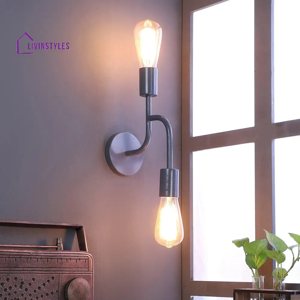 Flute Grey Metal Wall Light By Ss Lightings Lamp