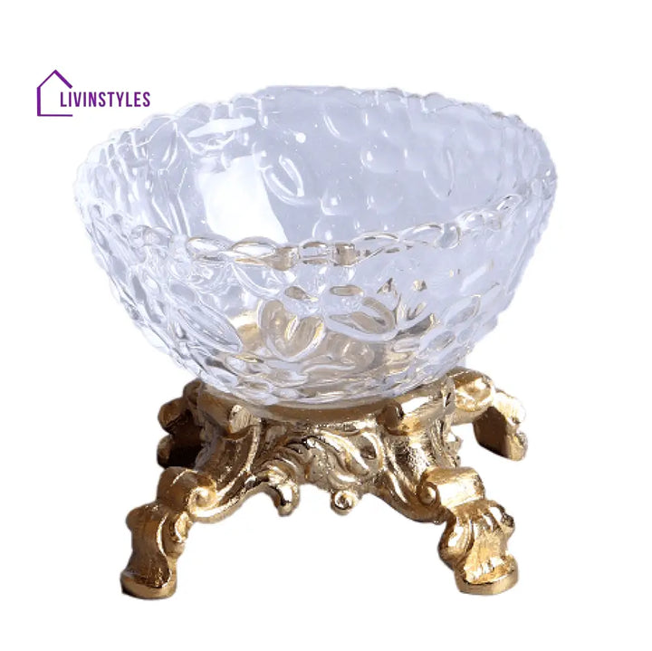 Four Legged Aristocrat’s Glass Bowl (Gold)