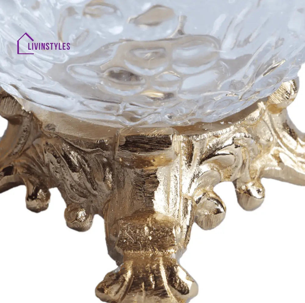 Four Legged Aristocrat’s Glass Bowl (Gold)