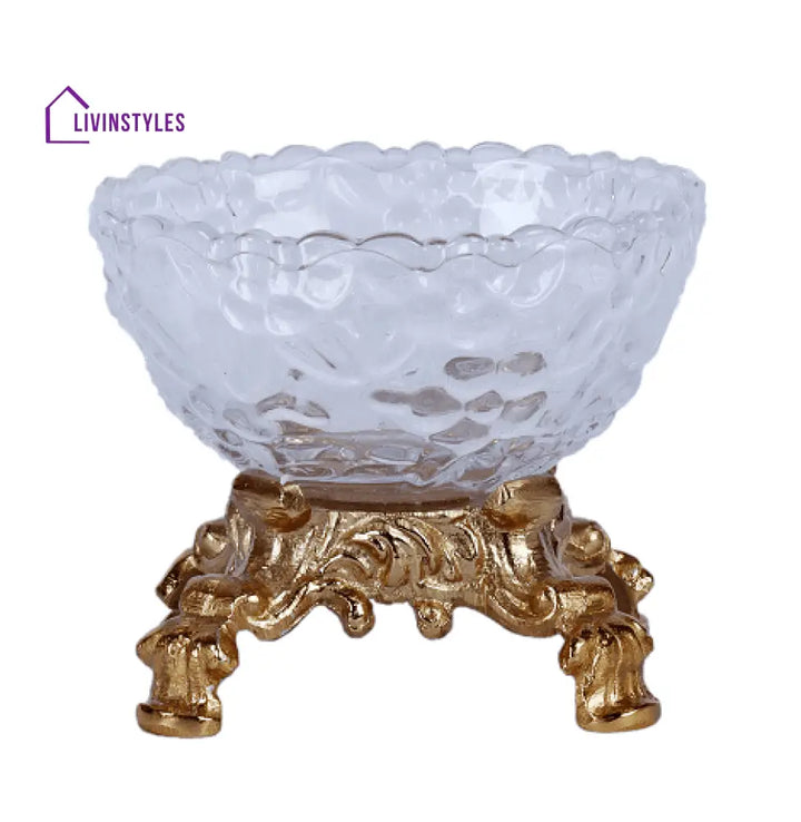 Four Legged Aristocrat’s Glass Bowl (Gold)