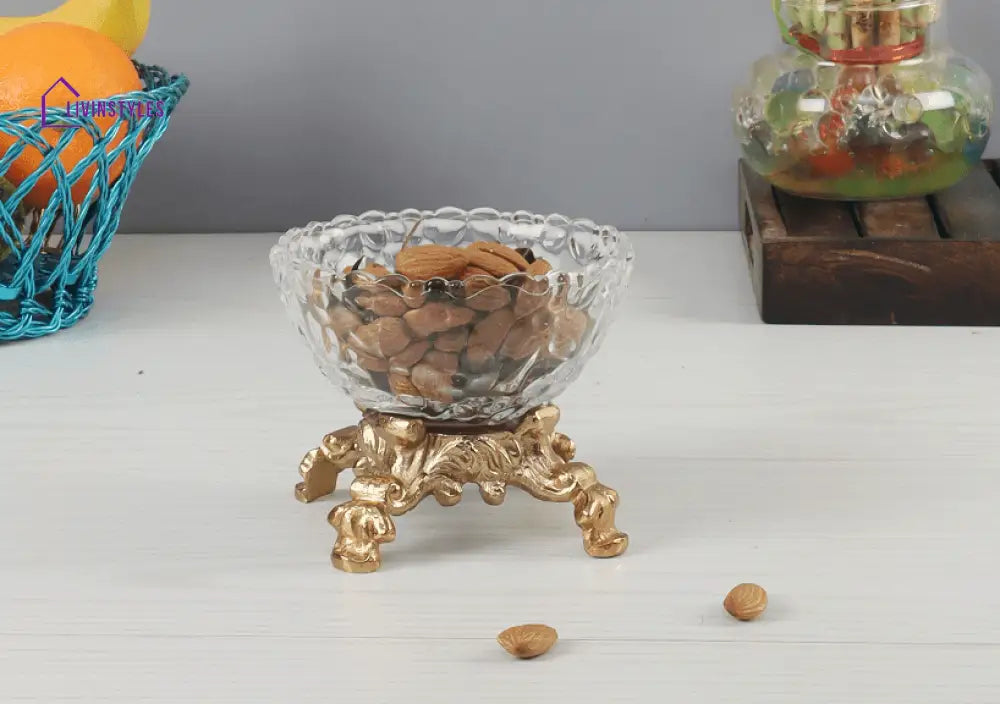 Four Legged Aristocrat’s Glass Bowl (Gold)