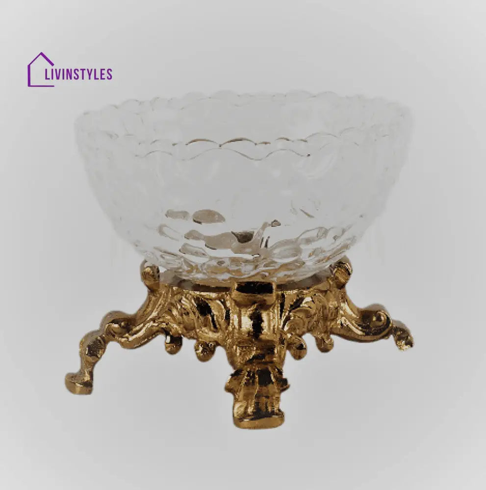 Four Legged Aristocrat’s Glass Bowl (Gold)