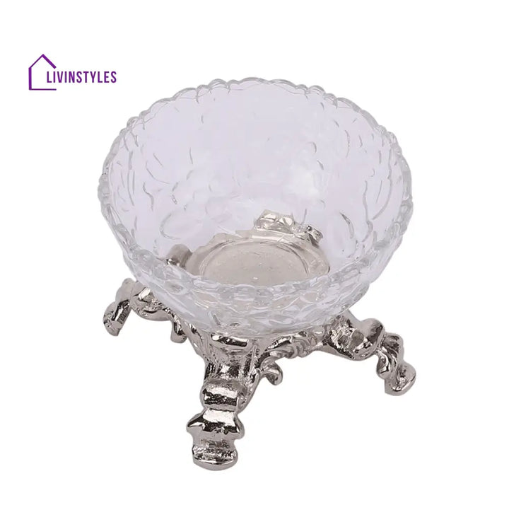 Four Legged Aristocrat’s Glass Bowl (Silver)