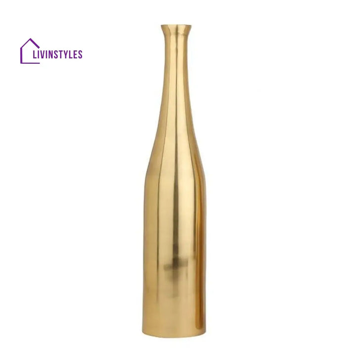 Full Gold Champagne Large Bottle Vase