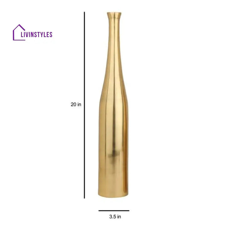 Full Gold Champagne Large Bottle Vase