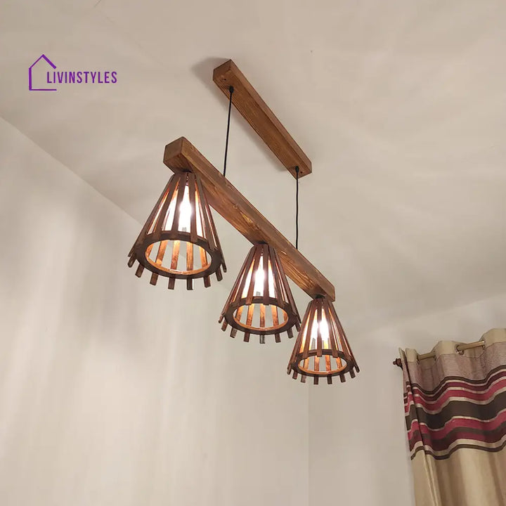 Funnel Brown 3 Series Hanging Lamp Lamps