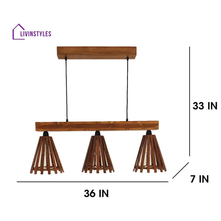 Funnel Brown 3 Series Hanging Lamp Lamps