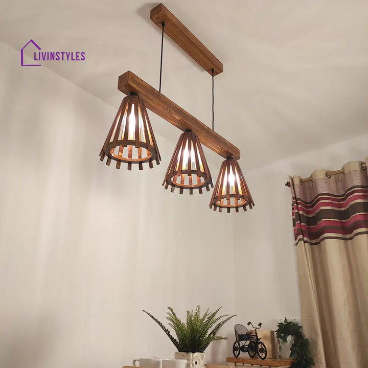 Funnel Brown 3 Series Hanging Lamp Lamps