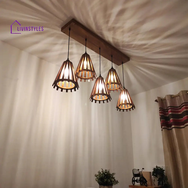 Funnel Brown 5 Series Hanging Lamp Lamps