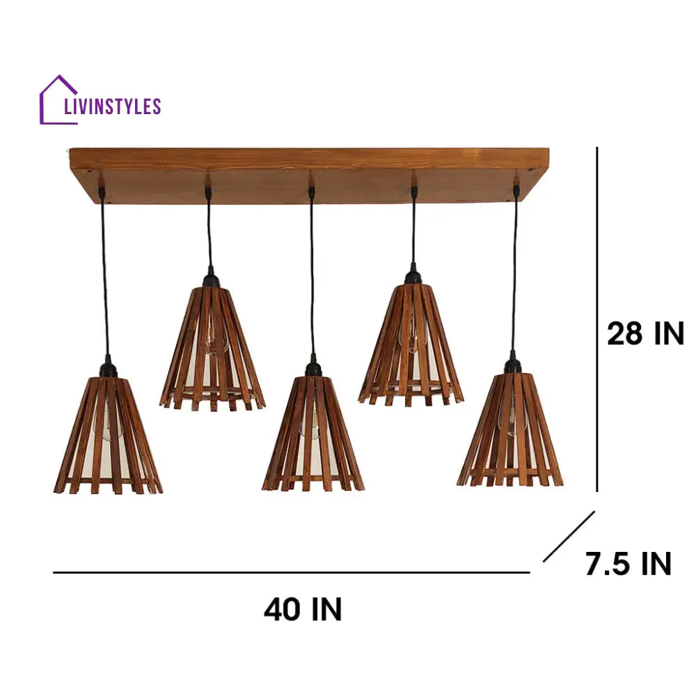 Funnel Brown 5 Series Hanging Lamp Lamps