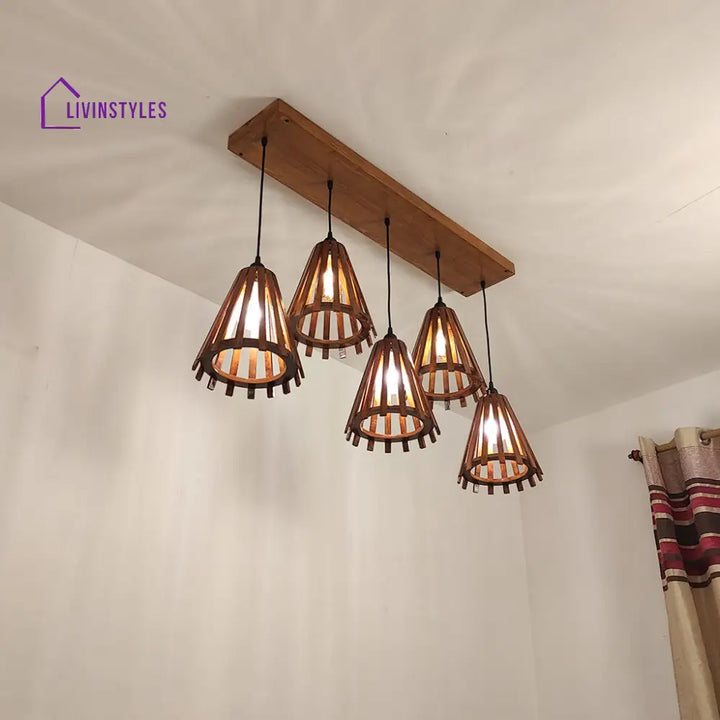 Funnel Brown 5 Series Hanging Lamp Lamps