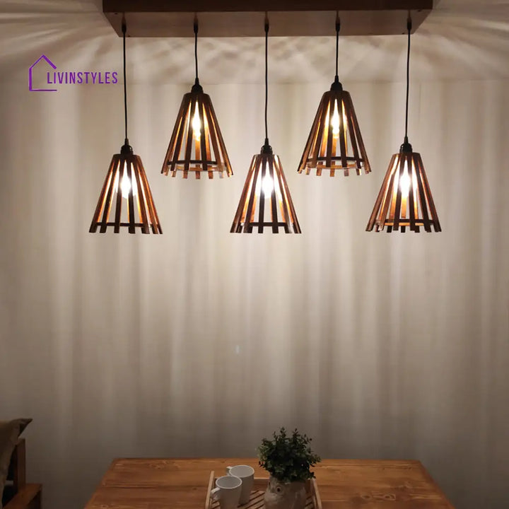 Funnel Brown 5 Series Hanging Lamp Lamps