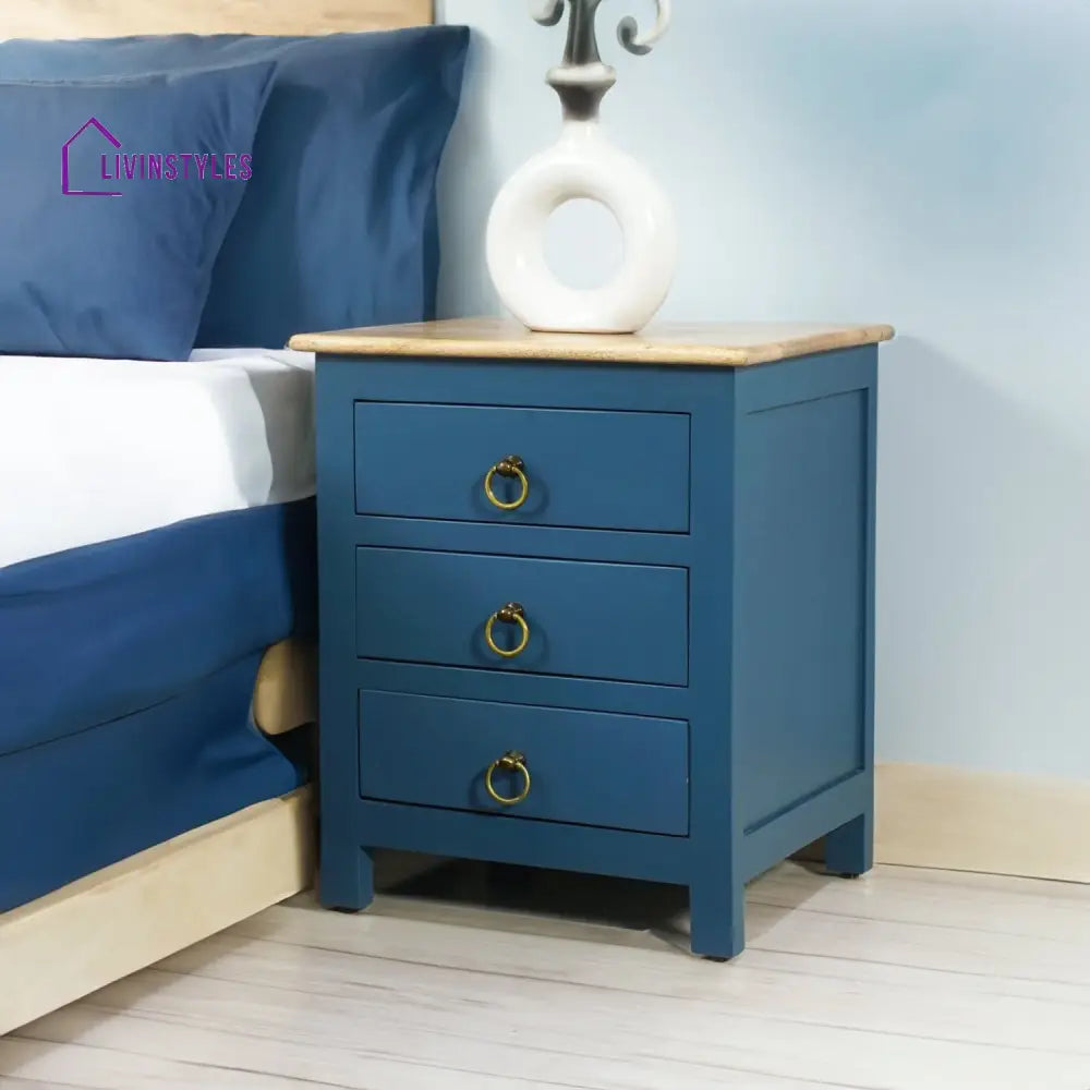 Geeta Wooden Bedside Table