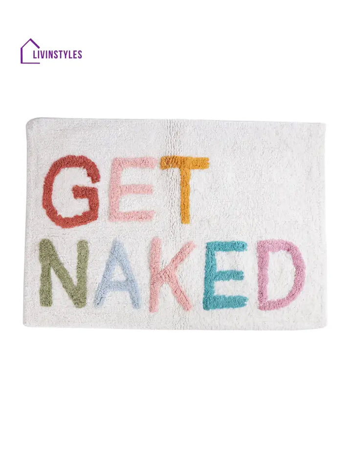 Get Naked Multi Colored Tufted Cotton Bath Mat Mats