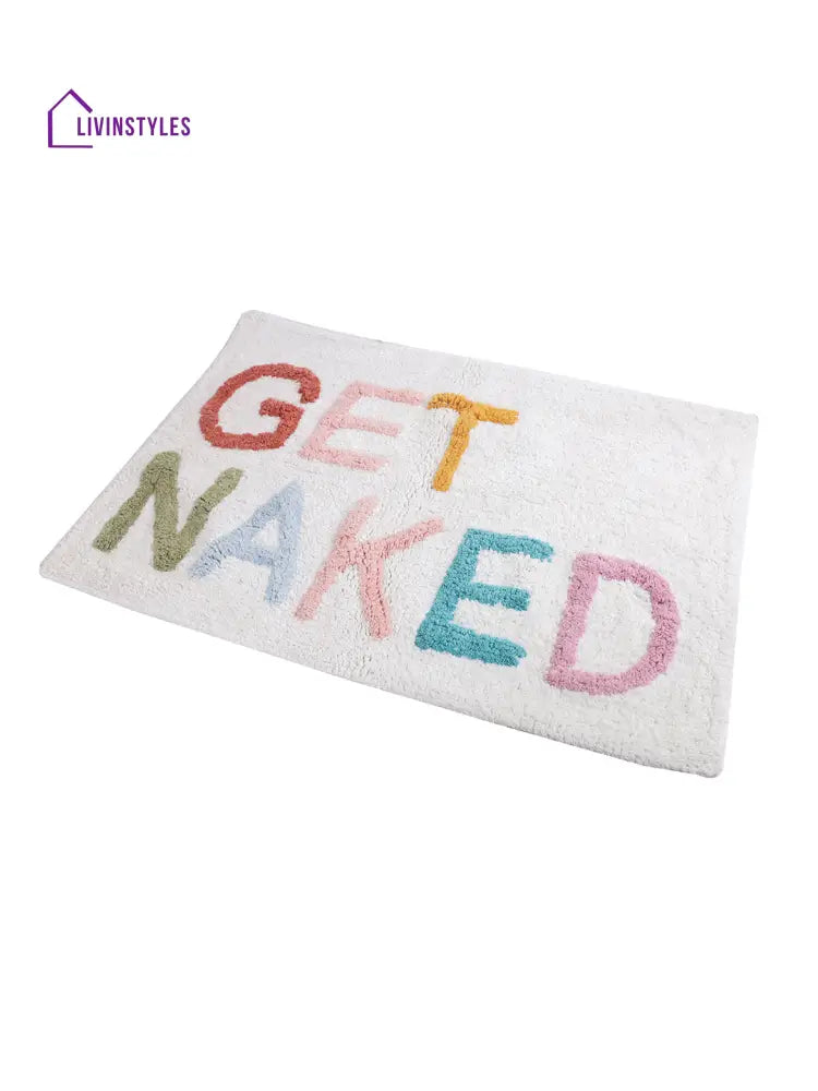 Get Naked Multi Colored Tufted Cotton Bath Mat Mats