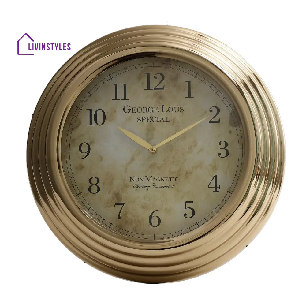 Gilded Rustic Wall Clock