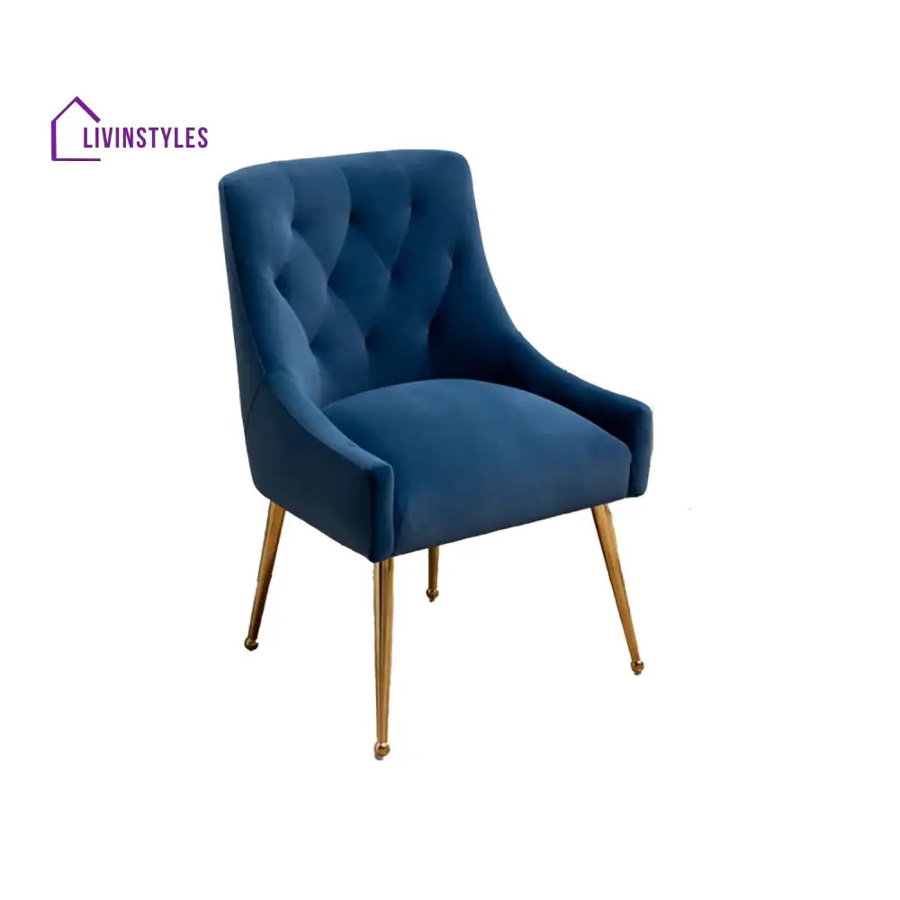 Glamorous Velvet Dining Chair Blue Furniture