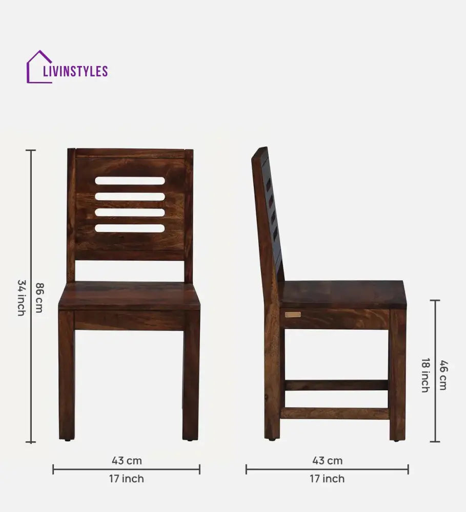 Gleb Sheesham Wood 4 Seater Dining Set In Teak Finish Dinning Set