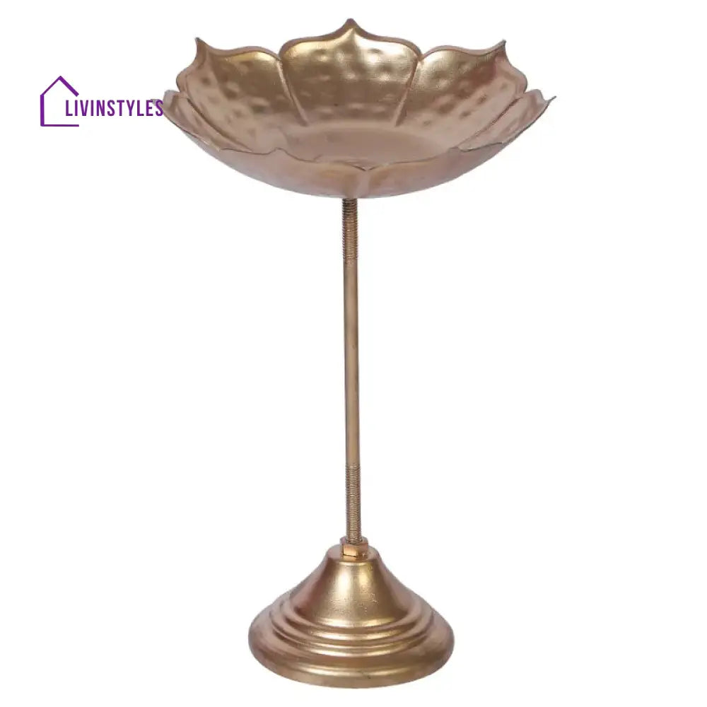 Gold Detachable Sunflower Urli Stand Set