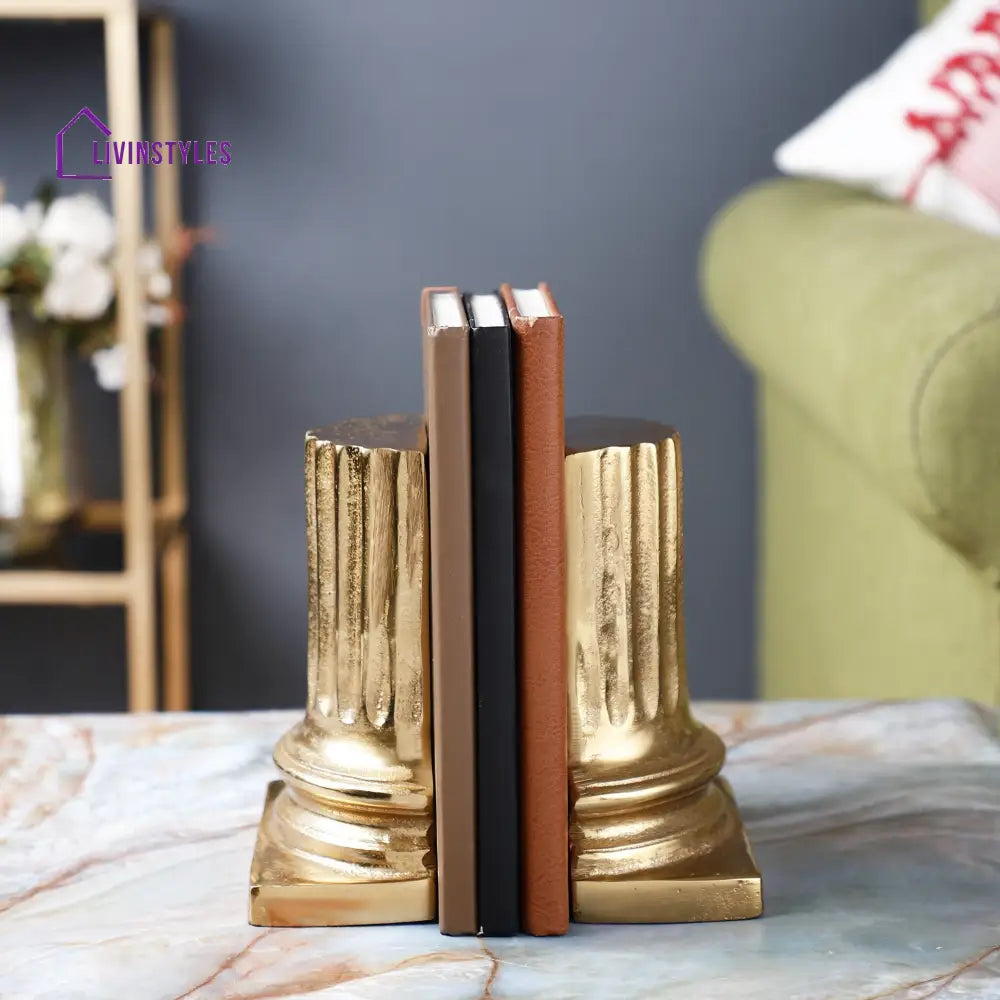 Gold Pillar Bookend