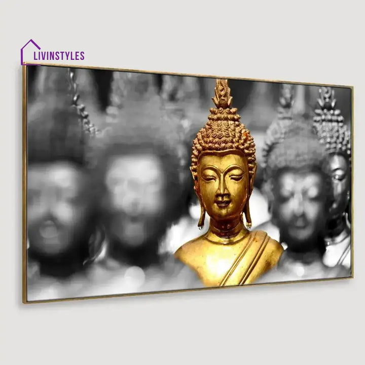 Golden Buddha: Serenity In Art Wall Painting