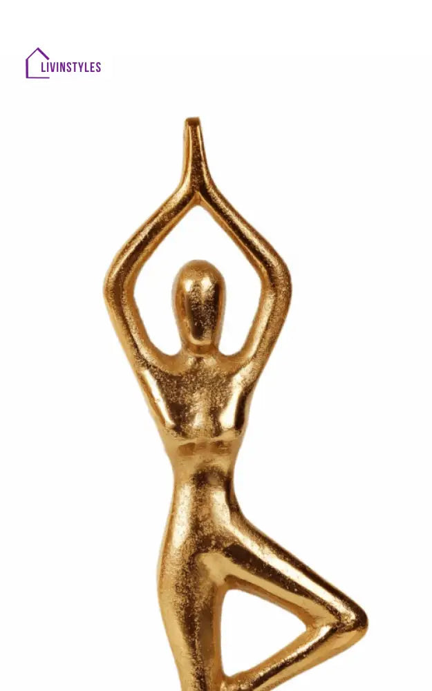 Golden Yoga Girl Aluminium Table Accent