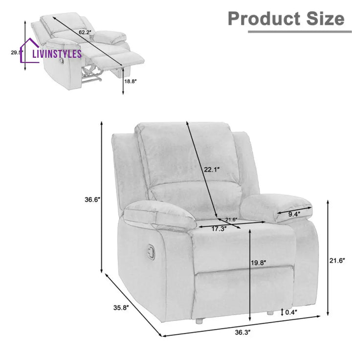 Grace 1 Seater Manual Recliner