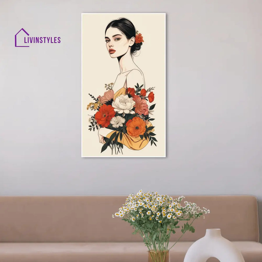 Graceful Bouquet: Elegance In Bloom Canvas Wall Painting