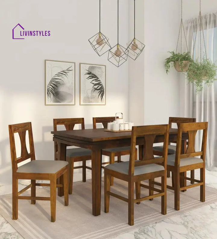 Grove Sheesham Wood 6 Seater Dining Set Dining Set