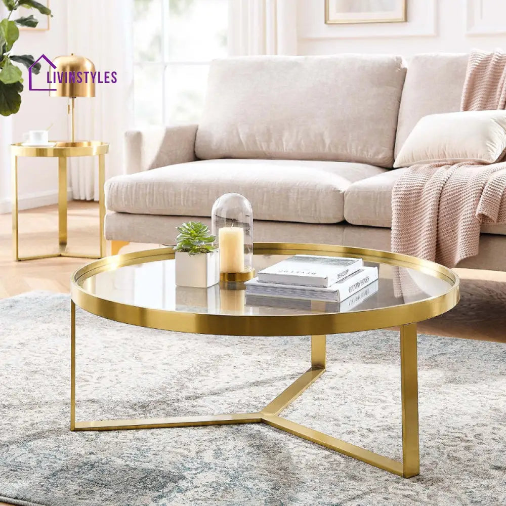 Grove Stainless Steel Coffee Table For Living Room