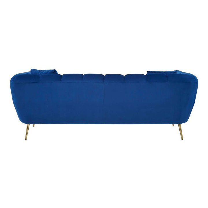 Avgust Flora 3 Seat Midnight Velvet Sofa