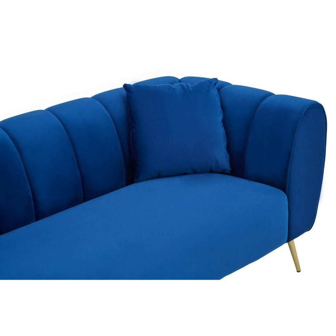 Avgust Flora 3 Seat Midnight Velvet Sofa