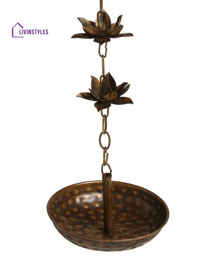 Hanging Urli In Antique Gold Finish