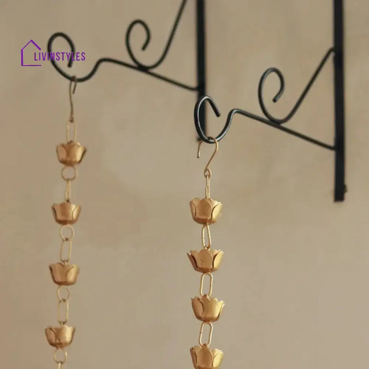 Hanging Urli Tealight Centerpiece | Gold Set Of 2