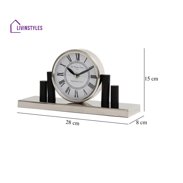 Harbor Hour Clock In Silver Bathroom Set