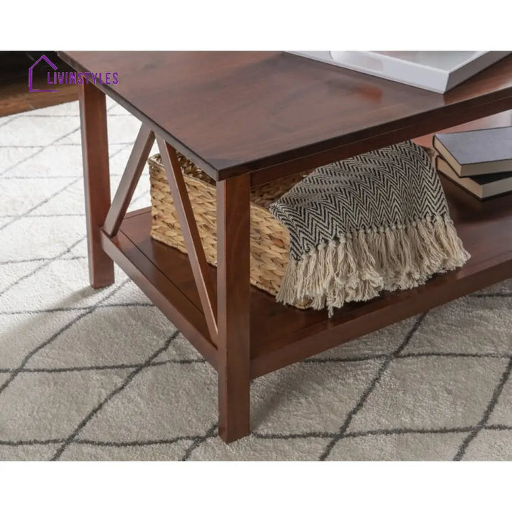 Harini Sheesham Wood Coffee Table For Living Room