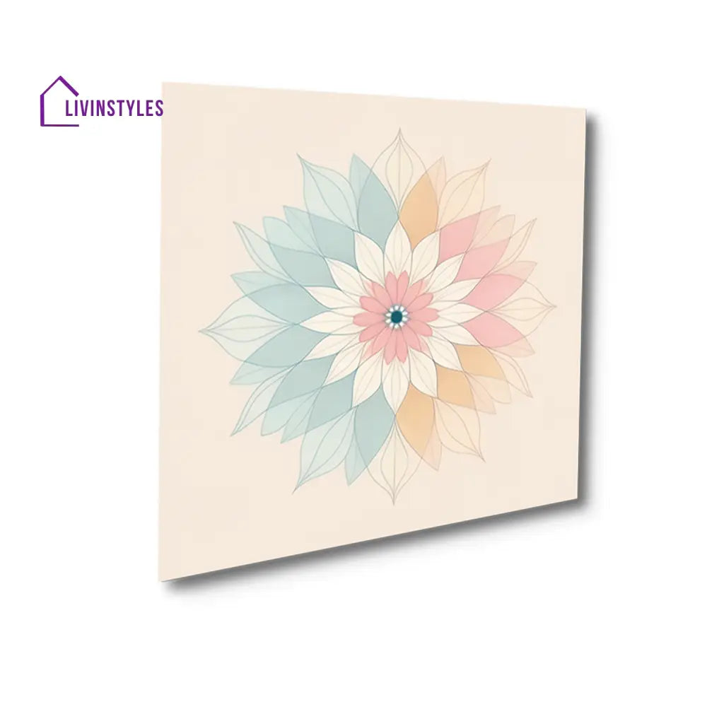 Harmonious Floral Beauty On Beige Canvas Painting Set Of 4 Wall