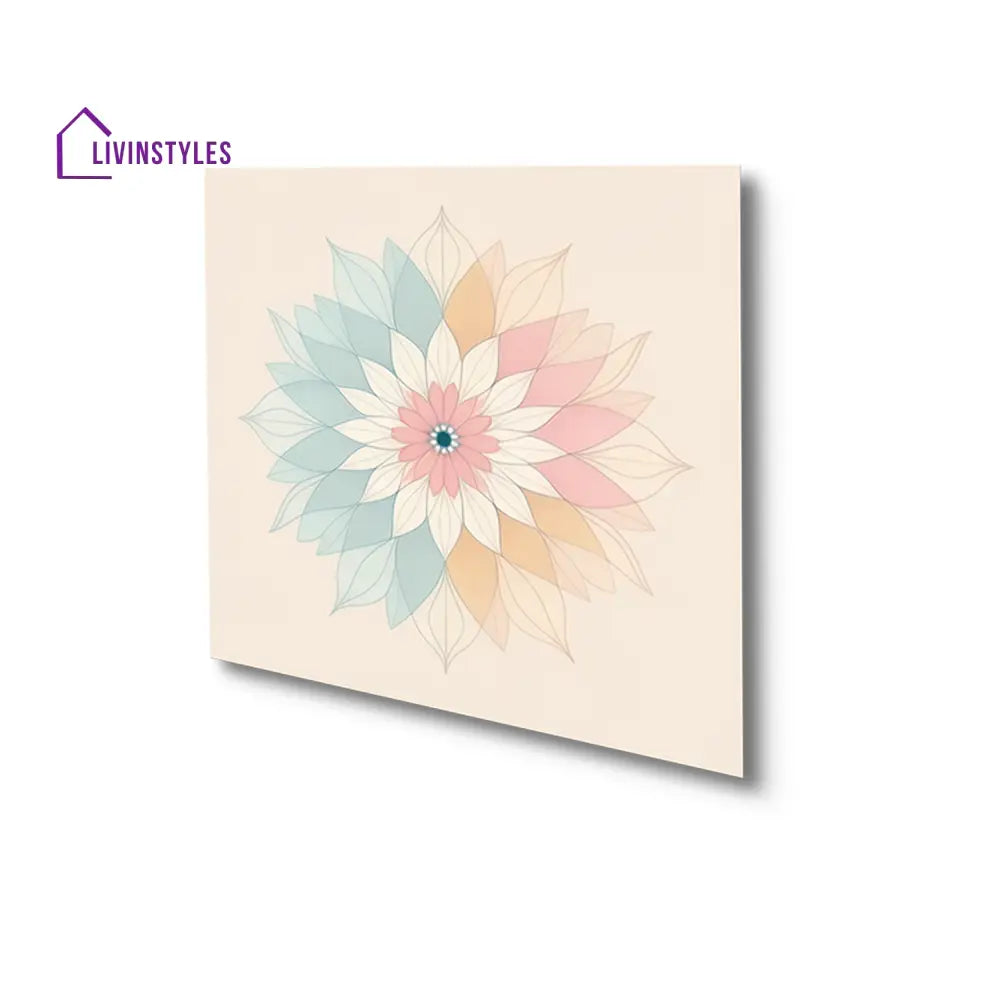 Harmonious Floral Beauty On Beige Canvas Painting Set Of 4 Wall