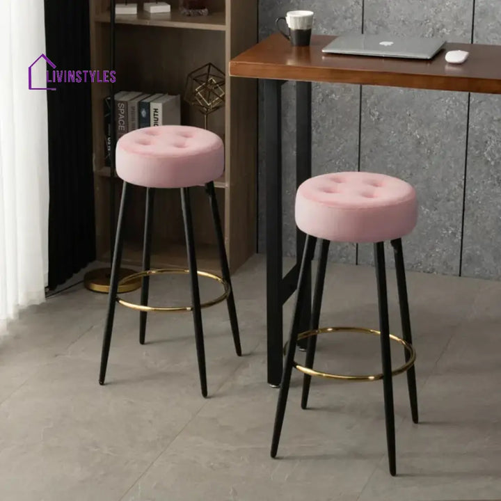 Harsh Pink Color Ceazar Counter Stool