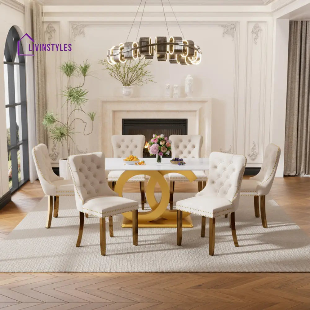 Harvest Stainless Steel Dining Table Set