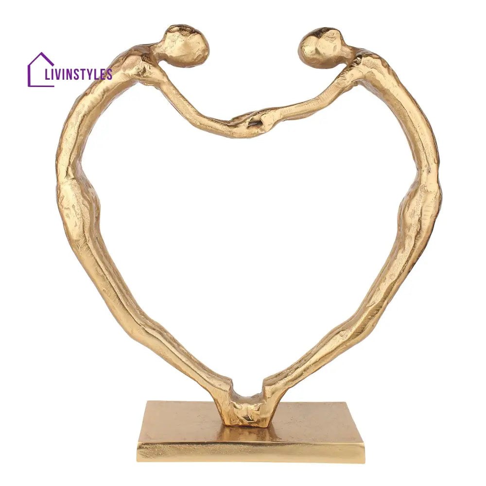 Heartfelt Harmony Sculpture In Gold