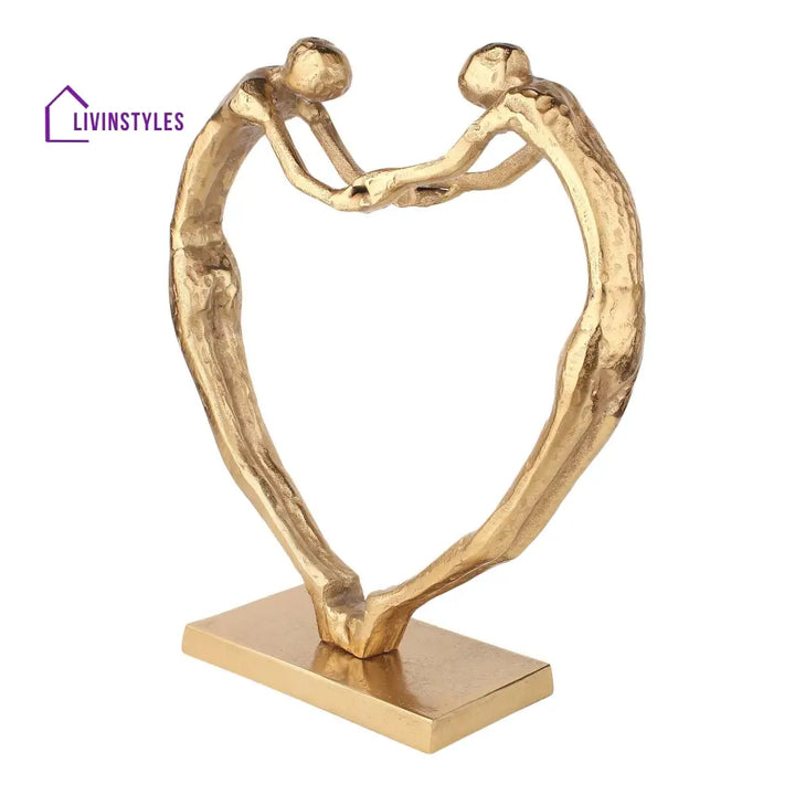 Heartfelt Harmony Sculpture In Gold