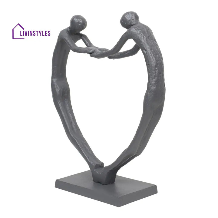 Heartfelt Harmony Sculpture In Grey