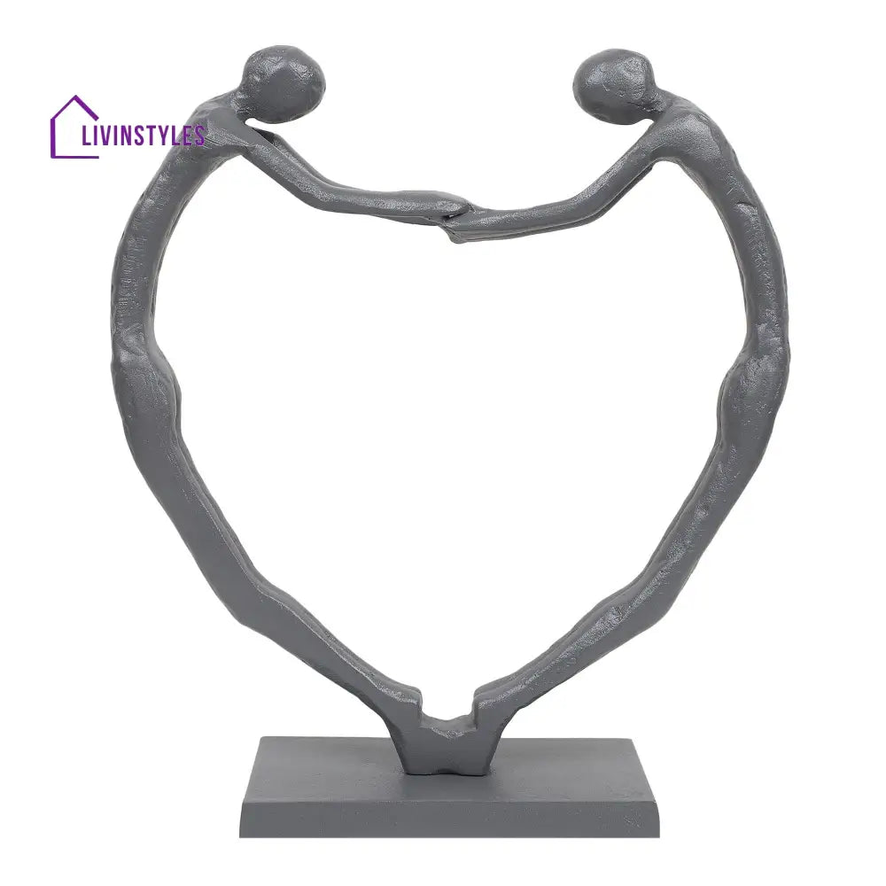 Heartfelt Harmony Sculpture In Grey