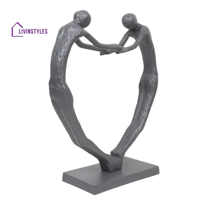 Heartfelt Harmony Sculpture In Grey