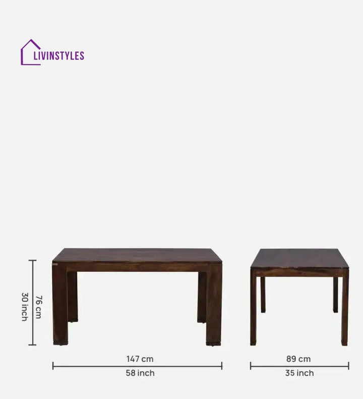 Hearth Sheesham Wood 6 Seater Dining Set Dining Set